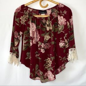 Say Anything Floral Blouse